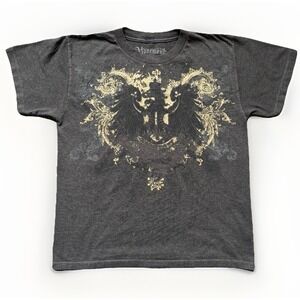 Atonement Youth L Gothic Crest Baby Tee Y2K Distressed MMA Style Fitted